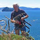 Peter Tait on a cliff edge!